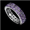 Image 1 : Natural Amethyst Eternity Ring