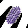 Image 1 : Natural Purple Amethyst & Rhodolite Garnet Ring