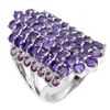 Image 2 : Natural Purple Amethyst & Rhodolite Garnet Ring