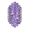 Image 3 : Natural Purple Amethyst & Rhodolite Garnet Ring