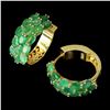 Image 3 : Natural Columbian Emerald Earrings