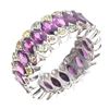 Image 1 : Natural Rhodolite Garnet & Sapphire Ring
