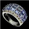 Image 1 : Natural Tanzanite Rhodolite Sapphire Ring