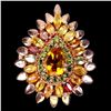 Image 1 : Natural Fancy Sapphire & Citrine Ring