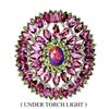 Image 1 : Natural Chrome Diopside & Rhodolite Garnet Ring