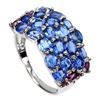 Image 2 : Natural Kyanite & Rhodolite Garnet Ring
