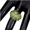 Image 3 : Natural  Peridot Rhodolite Garnet Ring