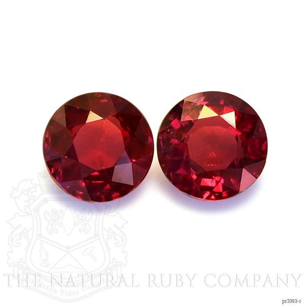 Natural Pigeon Blood Ruby Pair 2.82 Cts