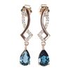 Image 1 : Natural London Blue Topaz  Earrings