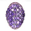 Image 1 : Natural  Amethyst Rhodolite Garnet Ring