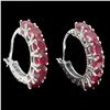 Image 1 : Natural Pigeon Blood Red Ruby Earrings