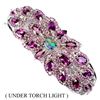 Image 1 : Natural Etthopian White Opal & Rhodolite Garnet Bangle