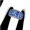 Image 1 : Natural Blue Kyanite & Rhodolite Garnet Ring