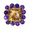 Image 2 : Natural Handcrafted Cushion Citrine Ring