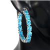 Image 1 : Natural Paraiba Blue Apatite  Earrings