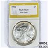 1990 American Silver Eagle PGA MS70