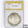 1887-S Morgan Silver Dollar PGA MS65