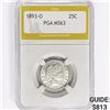 Image 1 : 1893-O Barber Quarter PGA MS63
