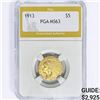 Image 1 : 1913 $5 Gold Half Eagle PGA MS63