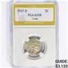 1937-D Buffalo Nickel PGA AU58 3 Legs
