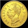 Image 1 : 1882-R Italy .1867oz Gold 20 Lire UNCIRCULATED