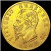 1863 Italy .1867oz Gold 20 Lire UNCIRCULATED