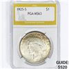 1925-S Silver Peace Dollar PGA MS63