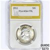Image 1 : 1953 Franklin Half Dollar PGA MS64 FBL