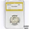 Image 1 : 1935-D Washington Silver Quarter PGA MS64