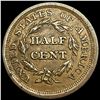 Image 2 : 1855 Braided Hair Half Cent CLOSELY UNCIRCULATED