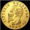 Image 1 : 1863 Italy .1867oz Gold 20 Lire CLOSELY UNCIRCULAT