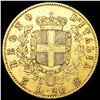 Image 2 : 1863 Italy .1867oz Gold 20 Lire CLOSELY UNCIRCULAT