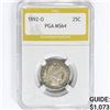 Image 1 : 1892-O Barber Quarter PGA MS64