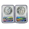 Image 2 : 1987 Set (2) American Silver Eagles NGC MS69