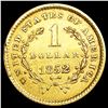 Image 2 : 1852 Rare Gold Dollar UNCIRCULATED