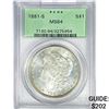 Image 1 : 1881-S Morgan Silver Dollar PCGS MS64