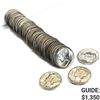 Image 1 : 1939-1945 Mercury Silver Dime Roll (50 Coins) BU