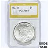 1923-D Silver Peace Dollar PGA MS64