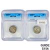 1924-D, 1925-D Set (2) Buffalo Nickel ICG F