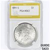 1891-S Morgan Silver Dollar PGA MS63