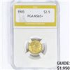 Image 1 : 1905 $2.50 Gold Quarter Eagle PGA MS65+