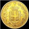 Image 2 : 1882-R Italy .1867oz Gold 20 Lire UNCIRCULATED