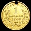 Image 2 : 1849 Rare Gold Dollar LIGHTLY CIRCULATED