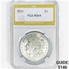 Image 1 : 1921 Morgan Silver Dollar PGA MS64