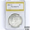 Image 1 : 1884-CC Morgan Silver Dollar PGA MS64 PL