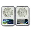 Image 2 : 1987 Set (2) American Silver Eagles NGC MS69