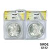 Image 1 : 1882-O Set (2) Morgan Silver Dollar ANACS MS63