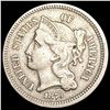 Image 1 : 1873 Nickel Three Cent NEARLY UNCIRCULATED
