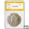 Image 1 : 1893 Morgan Silver Dollar PGA MS60