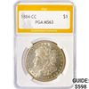 Image 1 : 1884-CC Morgan Silver Dollar PGA MS63
